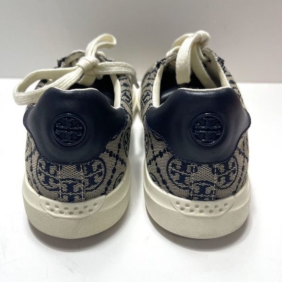 TORY BURCH T Monogram Logo Howell Court Sneakers in Perfect Navy Size 9 - Picture 10 of 16